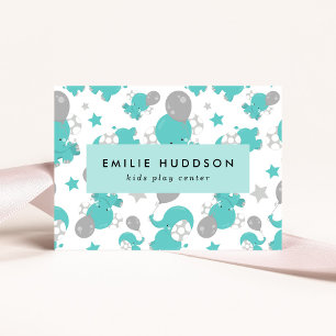 Carte De Visite Blue Elephants, Centre de jeux pour enfants, Centr