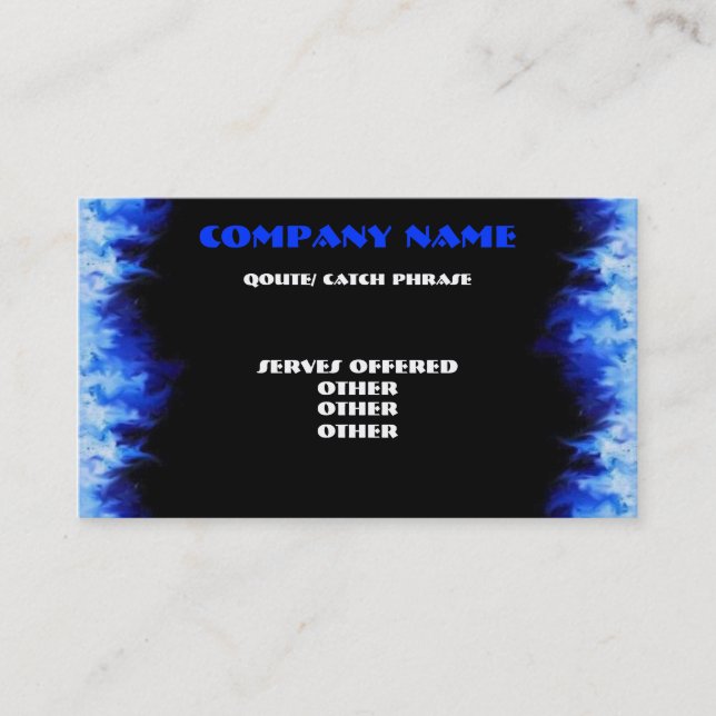 carte de visite blue flame (Devant)