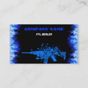 carte de visite blue flame