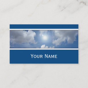 Carte De Visite Blue Heaven Nuages + votre texte