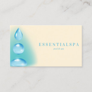 Carte De Visite Blue Ivory Spirituelle Eau gouttes reiki yoga zen