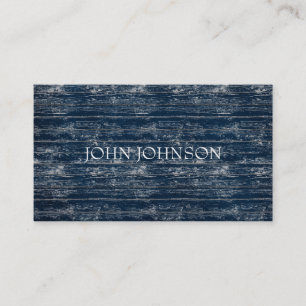 Carte De Visite Blue Jeans Wood Minimalism Styliste Vip