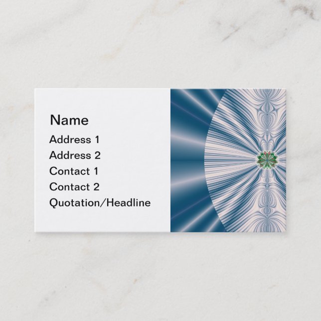 Carte de visite Blue Leaf (Devant)