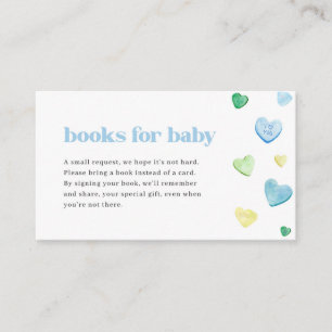 Carte De Visite Blue Little Sweetheart Baby showers Livres pour bé