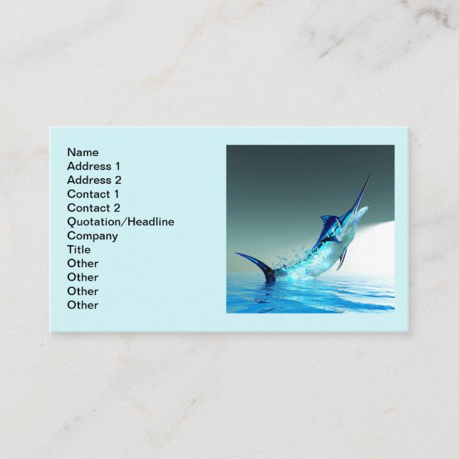 Carte De Visite Blue Marlin Barrière (Devant)