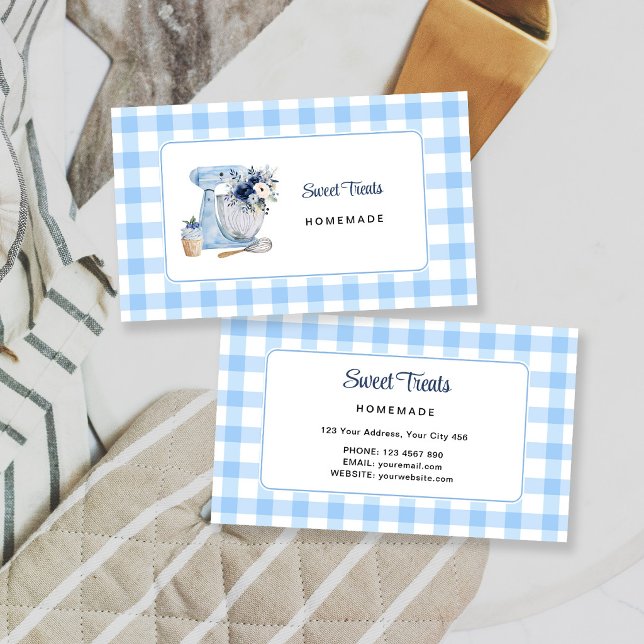 Carte de visite Blue Mixer Homebakery (Créateur téléchargé)