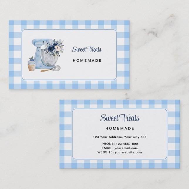 Carte de visite Blue Mixer Homebakery (Devant / Derrière)