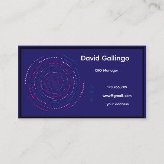 Carte De Visite blue modern absStandard, 3.5" x 2.0" Business Card