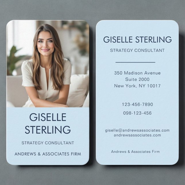 Carte De Visite Blue Photo Professionnel  (Créateur téléchargé)
