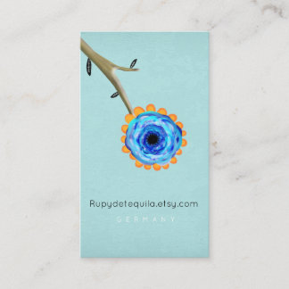 Carte De Visite Blue Poppy One Alone