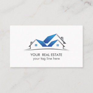 Carte De Visite Blue Roof house agent immobilier professionnel