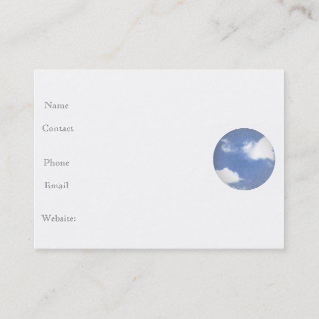 CARTE DE VISITE BLUE SKY (Dos)