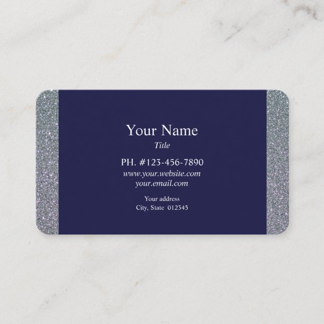 Carte de visite Blue Sparkle (Devant)