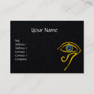 Carte De Visite BLUE TALISMAN HORUS OEIL Divinité Papier noir