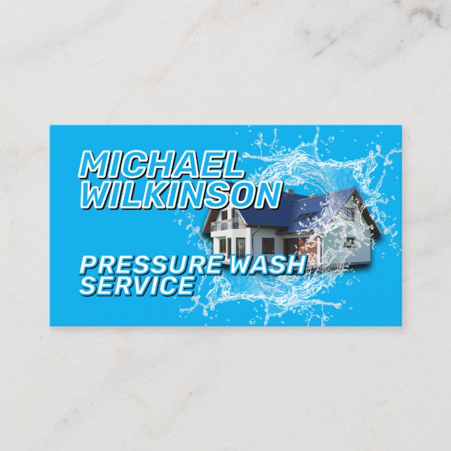 Carte De Visite Blue tone pressure wash (Devant)