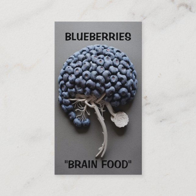Carte De Visite Blueberries Alimentation du cerveau (Devant)
