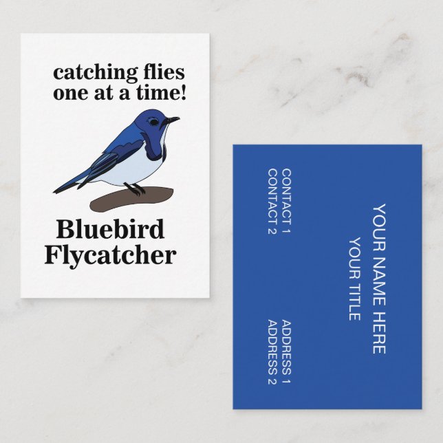 Carte De Visite Bluebird Nature Faune amusante (Devant / Derrière)