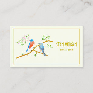 Carte de visite Bluebirds Pair
