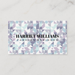 Carte De Visite Blues Purples Motifs géométriques