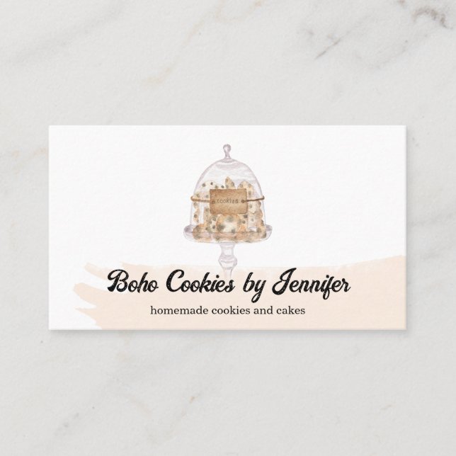 Carte De Visite Blush Cookies sucreries gâteaux boulangerie desser (Devant)