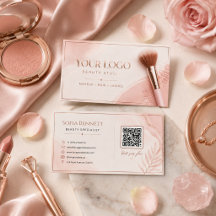 Blush Féminin Rose Gold Code QR Marque de Salon
