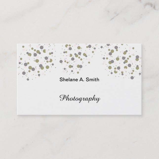 Carte De Visite Blush Gold Confetti Dots Modernes (Devant)