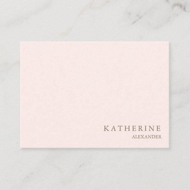 Carte De Visite Blush & Gold simple et professionnel (Devant)