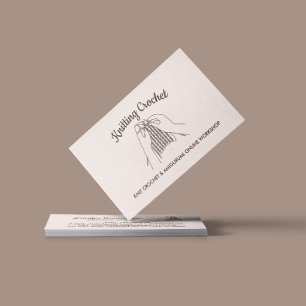 Carte De Visite Blush ivoire Hobby artisanal Amigurumi Crochet Kni