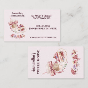 Carte De Visite Blush Patisserie Café Marque Personnalisée