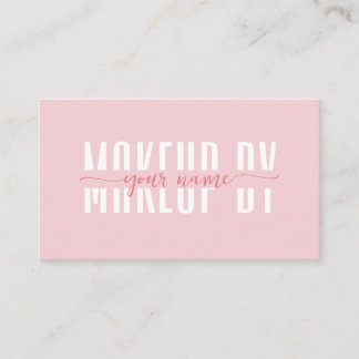 Carte De Visite Blush Pink And white Minimal Business Card