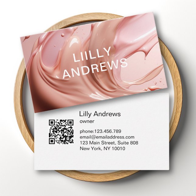 Carte De Visite Blush Pink Beauty Salon Business Card (Blush Pink Beauty Salon Business Card)