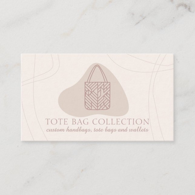 Carte De Visite Blush Pink Minimaliste esthétique sac fourre-tout  (Devant)