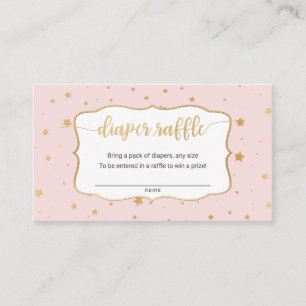 Carte De Visite Blush Pink + or Stars billet de tombola