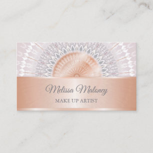 Carte De Visite Blush Rose Gold Gris Mandala