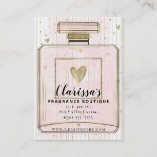 Carte De Visite Blush Rose & Or Paris Parfum Boutique de parfums