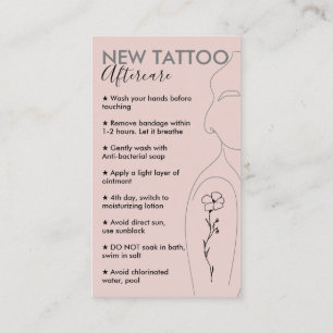 Carte De Visite Blush Rose Prends soin de la crème de soin après-t