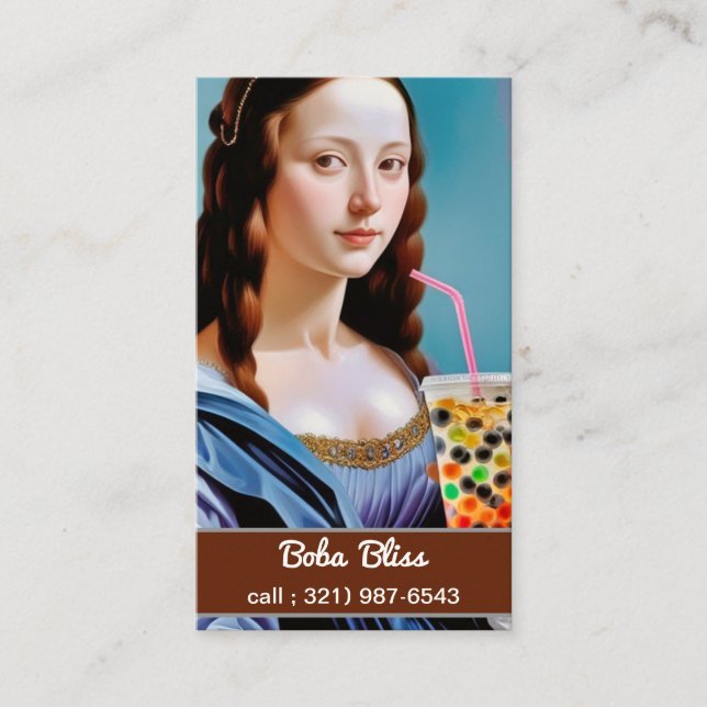 Carte De Visite Boba Lisa - Bold Bubble Tea  (Devant)