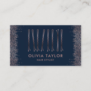 Carte De Visite Bobby Pins Coiffeur Stylo Salon de coiffure Coiffe