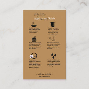 Carte De Visite Body Butter Application Guide Modern Professional