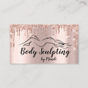 Carte De Visite Body Sclupting Beauté Logo Parties scintillant Dri