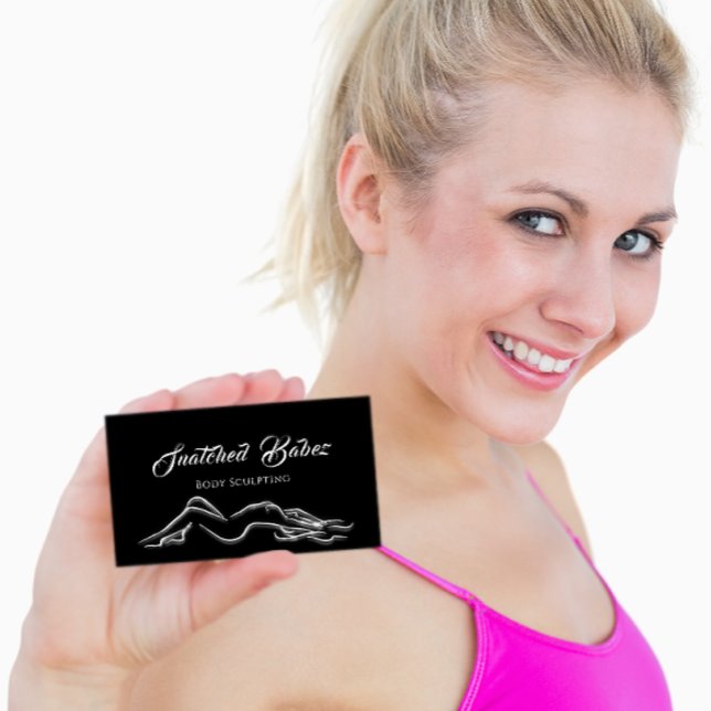 Carte De Visite Body Sculpting Beauté Logo personnalisé Massage St (Body Sculpting Beauty Custom Logo Massage Studio Business Card)
