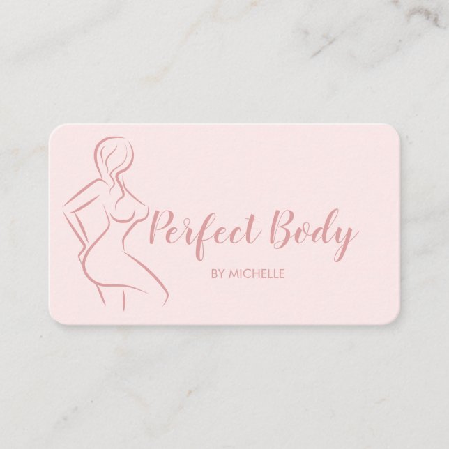 Carte De Visite Body Sculpting Fitness Linergie Entraîneur de tail (Devant)