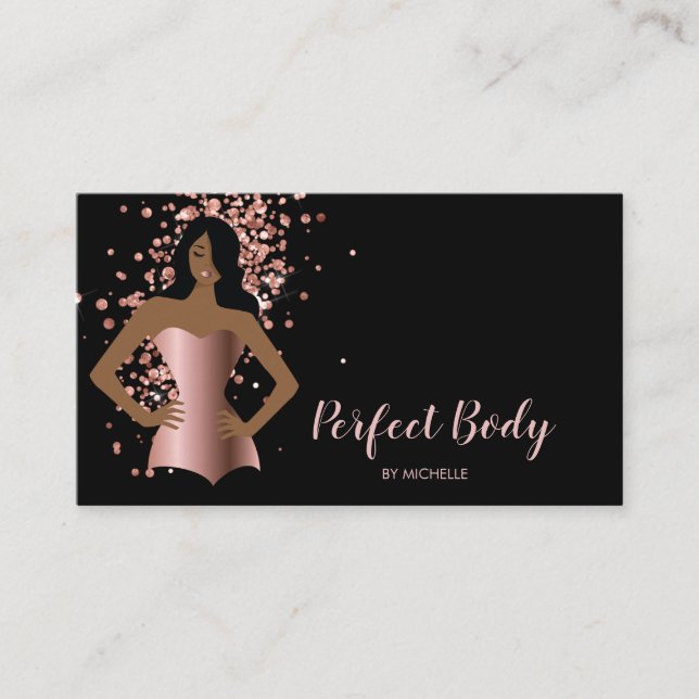 Carte De Visite Body Sculpting Fitness Linergie Entraîneur de tail (Devant)