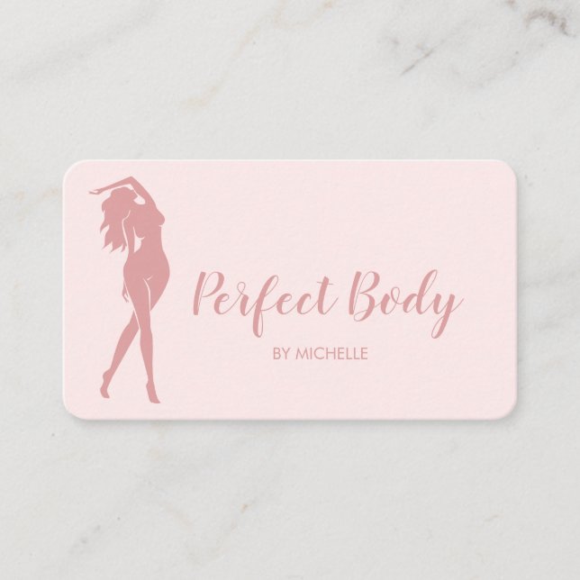 Carte De Visite Body Sculpting Fitness Linergie Entraîneur de tail (Devant)