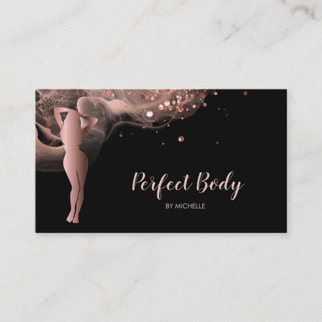 Carte De Visite Body Sculpting Fitness Linergie Entraîneur de tail (Devant)