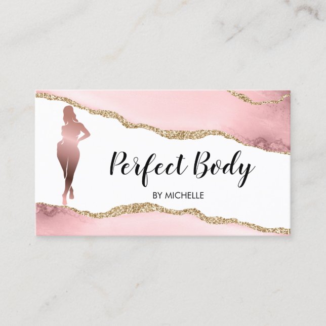 Carte De Visite Body Sculpting Fitness Linergie Entraîneur de tail (Devant)