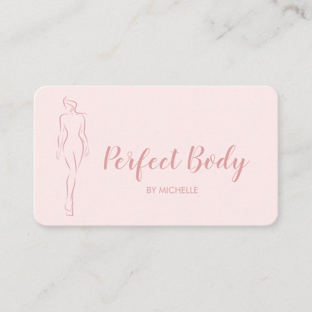 Carte De Visite Body Sculpting Fitness Linergie Entraîneur de tail (Devant)