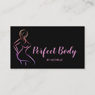 Carte De Visite Body Sculpting Fitness Linergie Entraîneur de tail