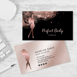 Carte De Visite Body Sculpting Fitness Linergie Entraîneur de tail