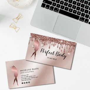 Carte De Visite Body Sculpting Fitness Linergie Entraîneur de tail